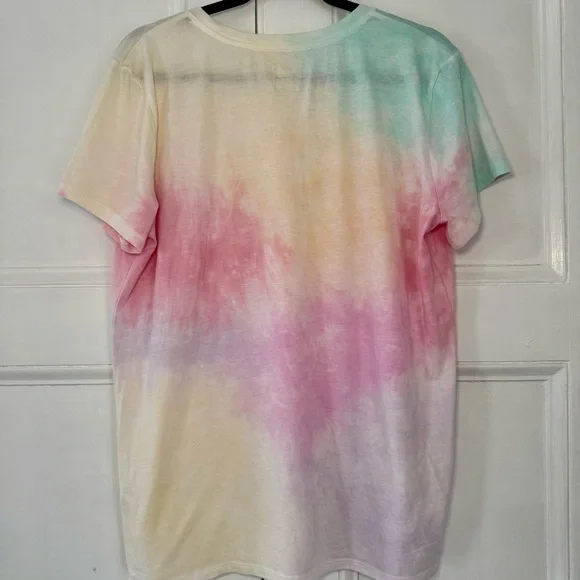 PINK Victoria’s Secret Pastel Tie-Dye Graphic Logo Tee - XL - Picture 2 of 4